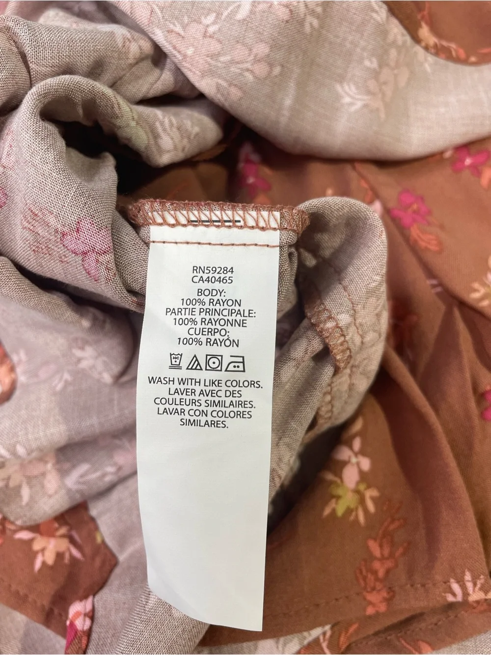 NWT The Children's Place Girls’ 7/8 Tiered Skorts Pecan Pie & White Floral Print